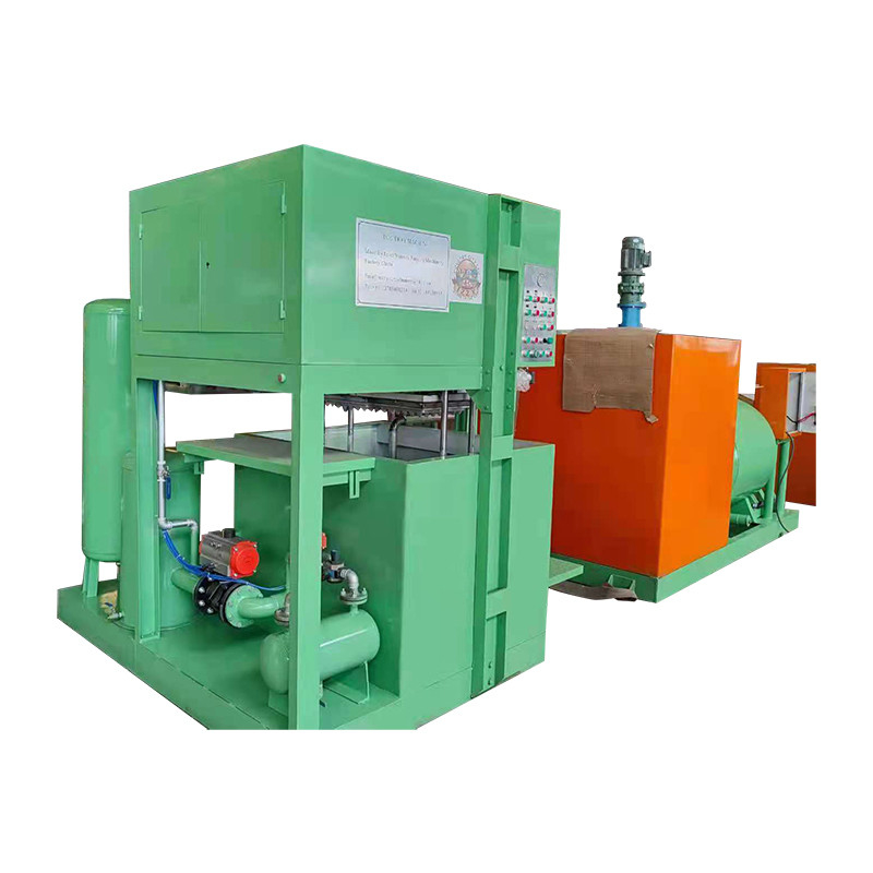 7.5KW Motor de condução Pequeno fabricante de bandeja de ovos máquina de moldagem de pasta de bandeja de ovos para eficiência de produção