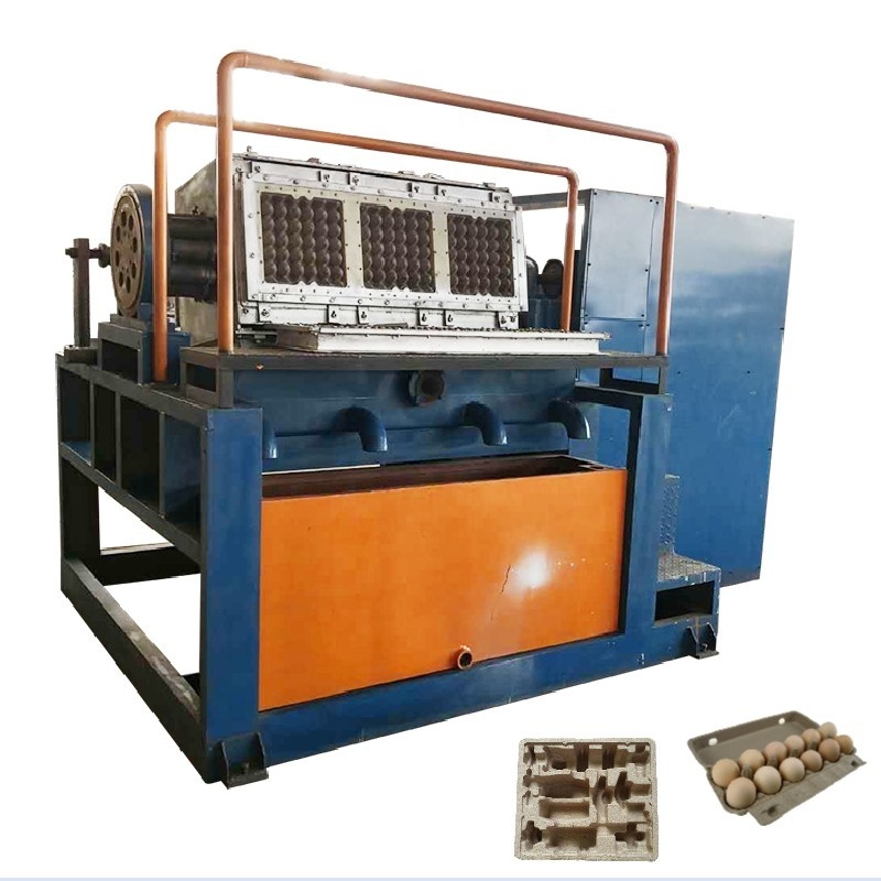 Tipo rotativo 2000pcs Pulpa moldagem de cartão de ovos máquina de fabricação de bandeja de ovos linha de produção