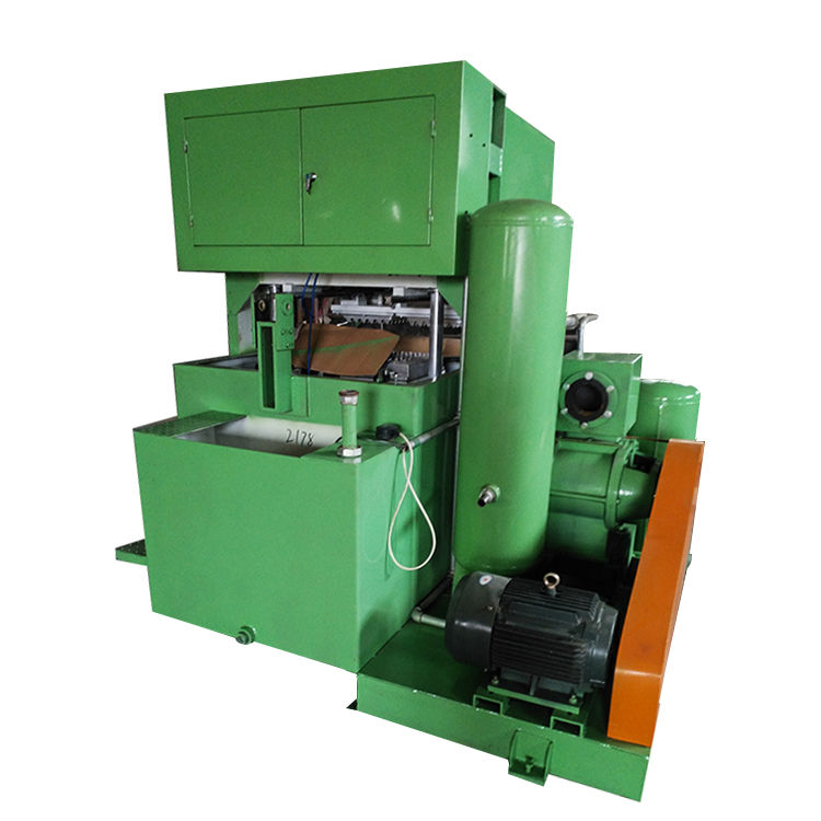 Máquina para fabricação de caixas de ovos com instalação conveniente para produção de pequena capacidade