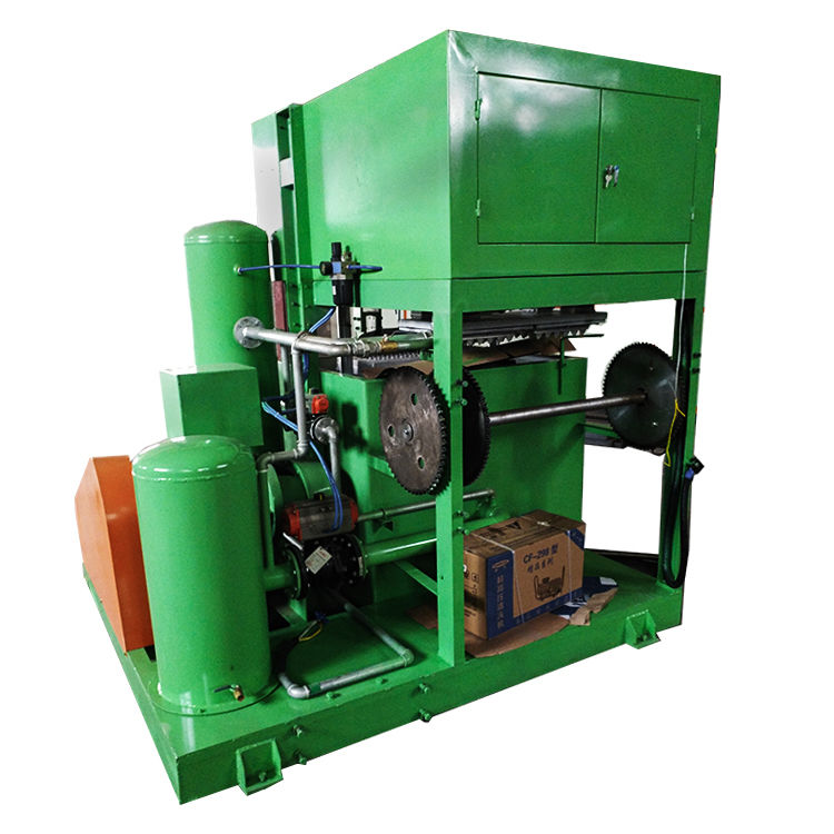 Linha de Produção de Máquina de Moldagem de Polpa de Papel para Bandeja de Ovos de Pequena Capacidade 700 unidades/h Moldes de Alumínio