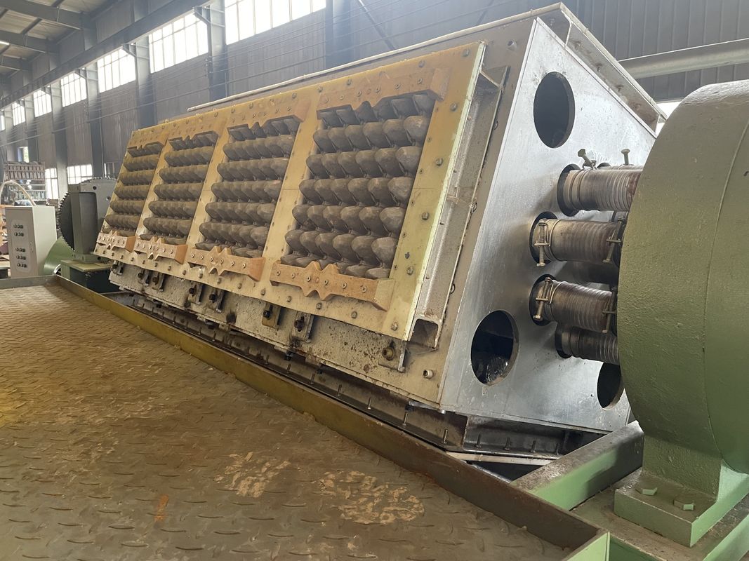 2500pcs/h 4*4 Moldes Máquina de papel rotativo para bandeja de ovos Controle por PLC e Material de molde de plástico para produção de bandeja de ovos