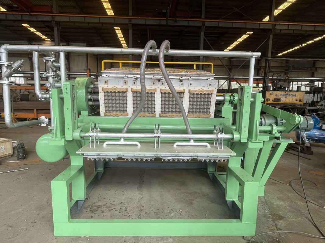 Máquina Rotativa de Economia de Energia para Bandejas de Ovos de Papel 2500 unidades/hora Linha de Produção de Bandejas de Ovos Moldes Personalizados de Alumínio