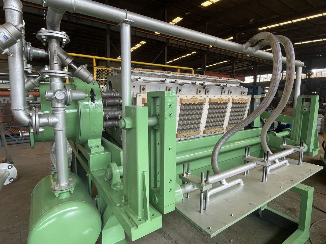 Máquina Rotativa de Economia de Energia para Bandejas de Ovos de Papel 2500 unidades/hora Linha de Produção de Bandejas de Ovos Moldes Personalizados de Alumínio