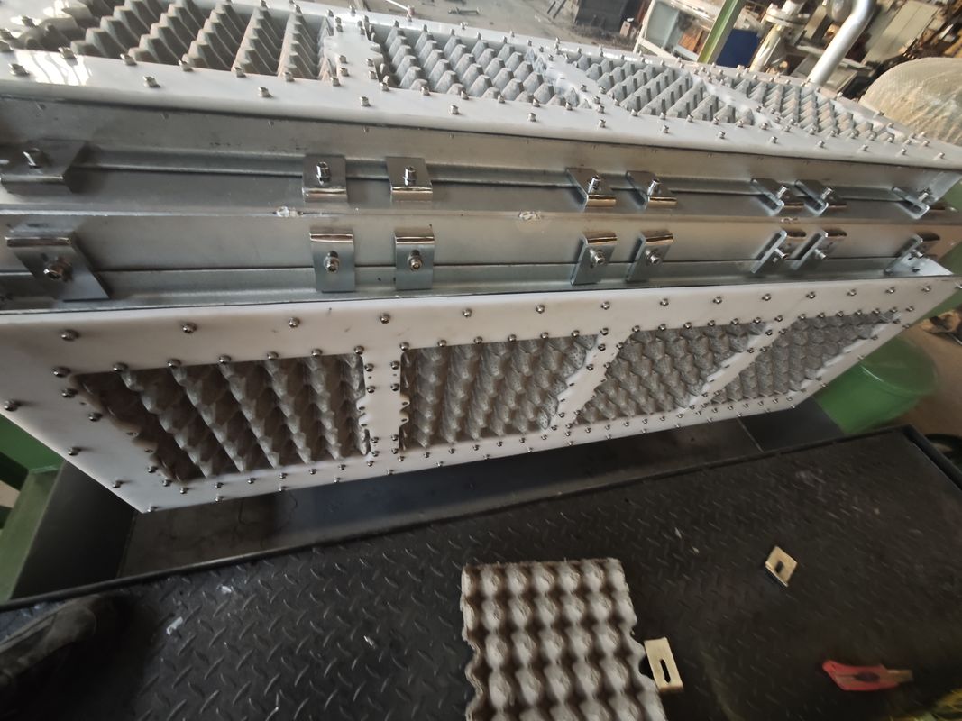 2500pcs/h 4*4 Moldes Máquina de papel rotativo para bandeja de ovos Controle por PLC e Material de molde de plástico para produção de bandeja de ovos