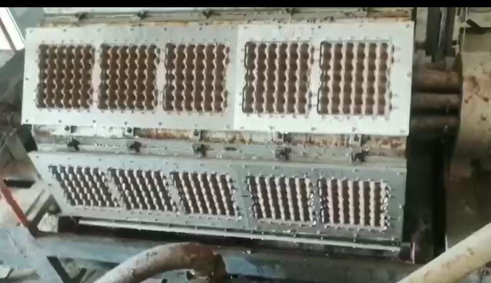 Máquina de fabricação automática de bandejas de ovos controlada por PLC 5000-6000pcs/hora Linha de produção de moldagem de pasta de papel reciclado