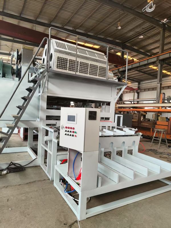 Máquina de fabricação automática de bandejas de ovos controlada por PLC 5000-6000pcs/hora Linha de produção de moldagem de pasta de papel reciclado