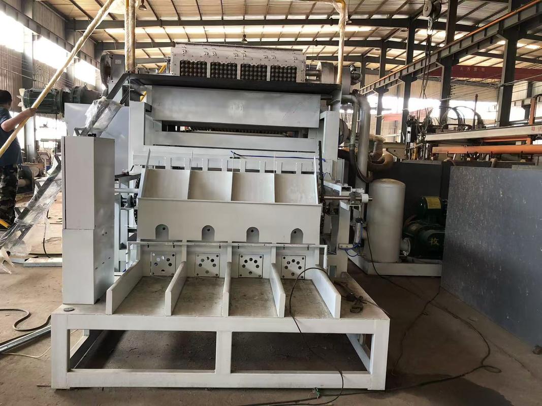Máquina de fabricação de bandejas de ovos totalmente automática que suporta tamanhos de moldes personalizados e mudança rápida para diversas necessidades de embalagem 2500-3000pcs / h Controle PLC