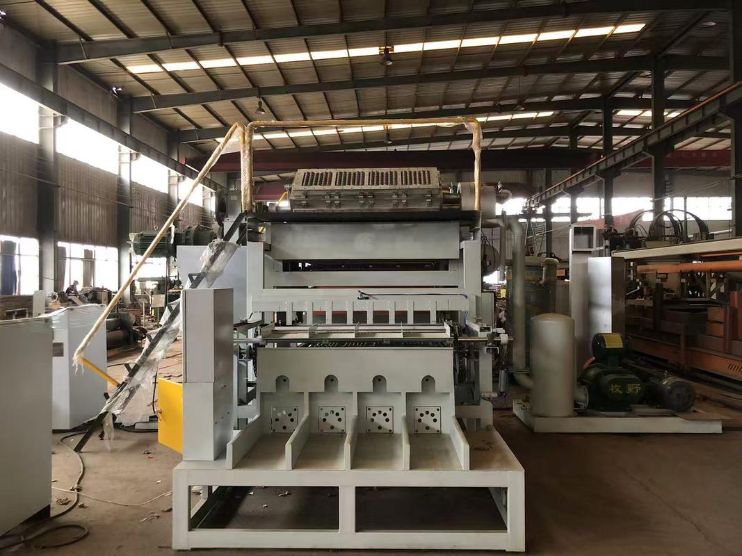 Máquina de fabricação de bandejas de ovos totalmente automática que suporta tamanhos de moldes personalizados e mudança rápida para diversas necessidades de embalagem 2500-3000pcs / h Controle PLC