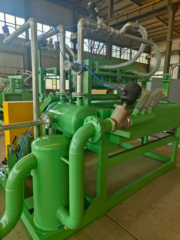 1500pcs/h Pequena empresa Máquina de bandeja de ovos semi-automática / Máquina de fabricação de bandeja de maçã estrutura simples velocidade ajustável moldes de alumínio controlado por PLC