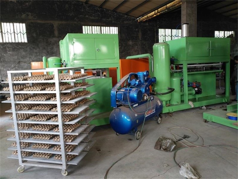 Reciprocando o tipo ovo Tray Production Line, máquina de molde 20kw-80kw da celulose