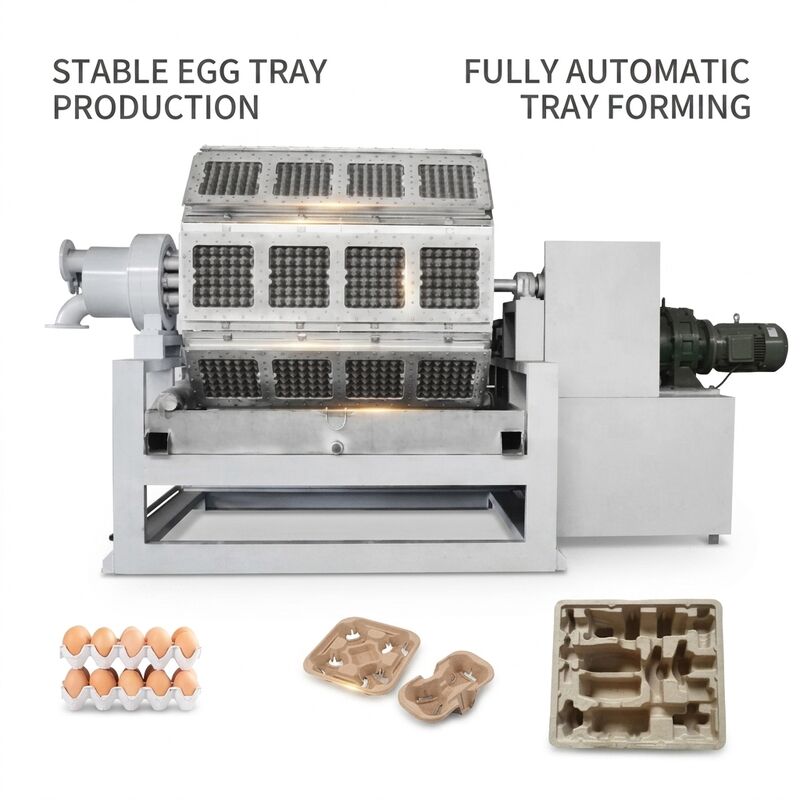 5*8 Moldes 5000pcs/h Máquina de linha de produção de bandeja de ovos de papel com moldagem completa de pulpa Secagem e sistemas automáticos de empilhamento para a fabricação de bandeja de ovos de papel bandeja de cartão de ovos bandeja de calçados bandeja de semeadura