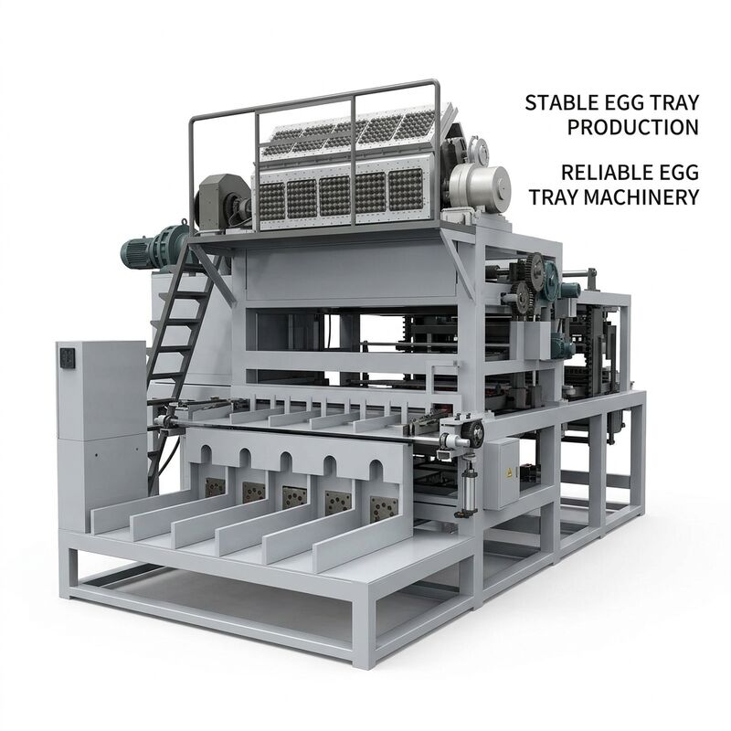 Egg Tray Making Machine with 10,000pcs/h Output, Automatic Stacking System and Recycled Paper Input for Efficient Paper Pulp Tray Production