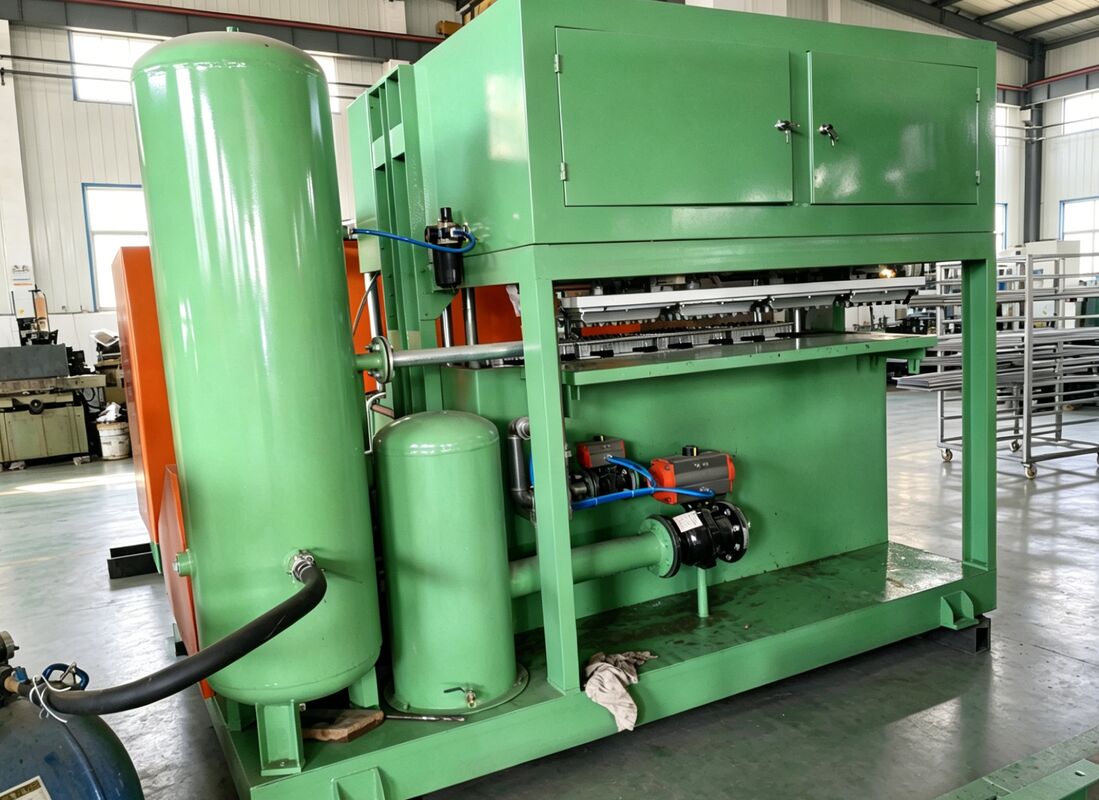 40-65kw 1000-1500pcs por hora máquina de bandeja de ovos bandeja de ovos linha de produção para fazer bandejas de ovos embalagens de ovos bandejas de sapatos bandejas de infância bandejas moldes de alumínio controlado por PLC