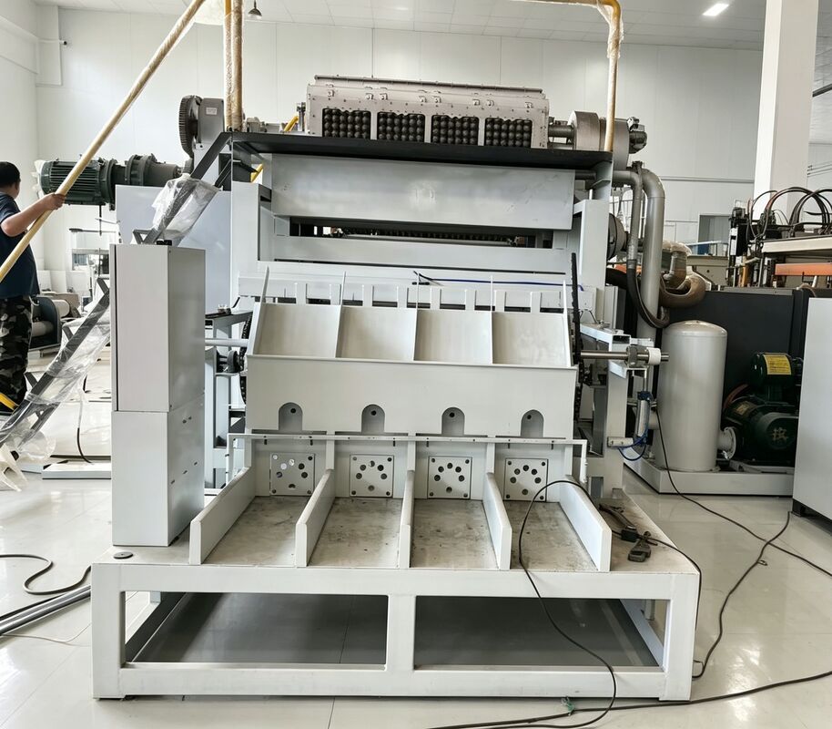 2000-3000PCS/H Máquina de bandeja de ovos rotativa Linha de produção de bandeja de ovos de papel reciclado ecológico Compacto e fácil operação/Equipamento estável de capacidade média para fábricas em crescimento