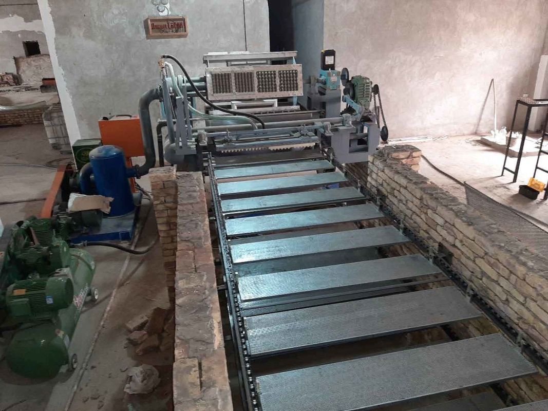 Máquina de fabricação automática de bandejas de ovos controlada por PLC 5000-6000pcs/hora Linha de produção de moldagem de pasta de papel reciclado