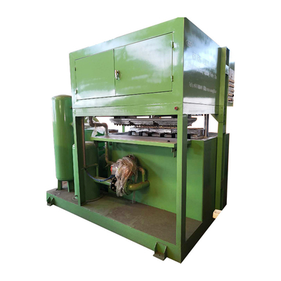 Máquina de cartão de bandeja de ovos de celulose moldada em papel eficiente com sistema de controle PLC de secagem a ar quente 700 pcs/h - 6000 pcs/h Capacidade