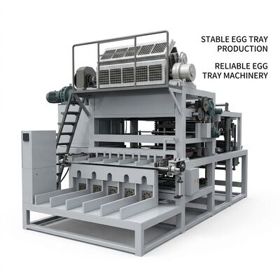 Linha de produção de bandejas de ovos de alta capacidade com sistemas completos de secagem e empilhamento para a produção de pasta, produzindo 5000 bandejas de papel por hora