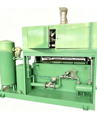 Máquina para fazer bandejas de ovos de papel, estrutura simples semiautomática, produzindo 1.500 peças por hora, projetada para pequenas empresas